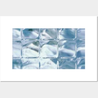 Abstract blue pattern, like ice cubes Posters and Art